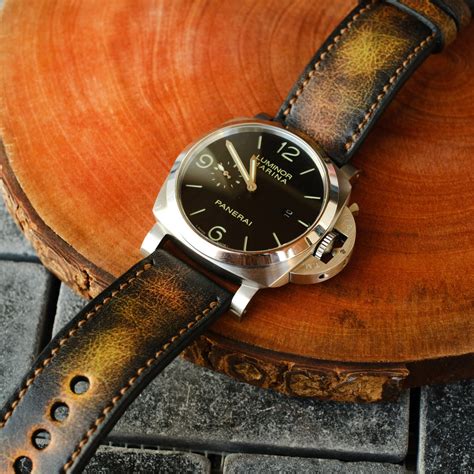 panerai leather watch straps|panerai aftermarket straps.